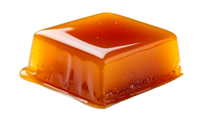 Close-up of syrup-soaked sweet dish with glossy surface, rich texture and shine, traditional dessert presentation, isolated on transparent background, high-detail food stock image