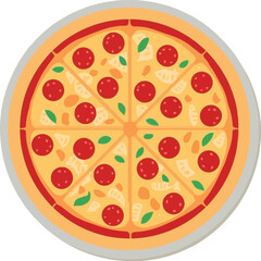 Delicious Pepperoni Pizza Slices Ready.