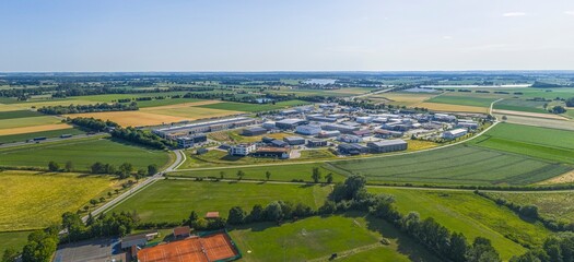 Ausblick von oben auf Wiesent im Kreis Regensburg in der südöstlichen Oberpfalz