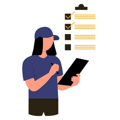 Person Checking List illustration