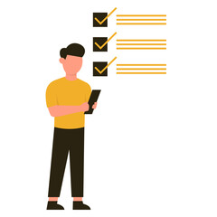 Person Checking List illustration