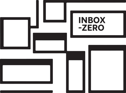 Inbox Zero Concept with Geometric Shapes and Text