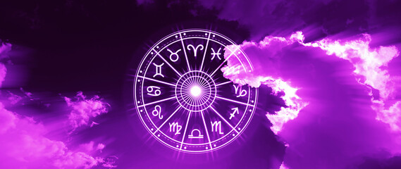Horoscope with zodiac signs concept. astrology and money wealth concept, Astrological zodiac signs...