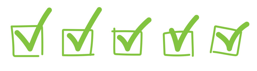 Variety hand drawn check list element design set