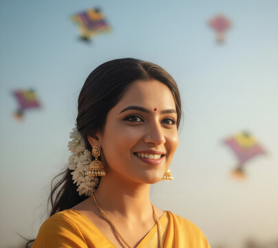 Traditional Glow Makeup Look for Festive Makar Sankrant