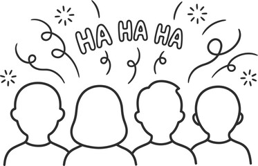 Group of people laughing