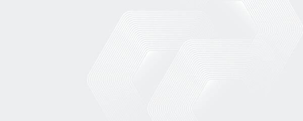 Hexagon white gray wave light technology texture background. Abstract big data digital concept simple art modern abstract