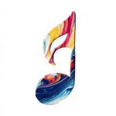 Minimalist music note icon centered on white background, perfect for app design or audio-related branding