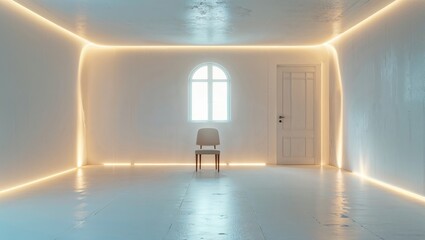 Dreamcore Liminal Room with Soft Ceiling Glow