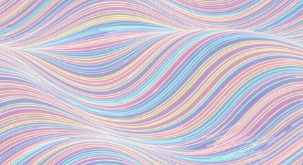 Seamless flowing mesh is created with vaporwave stripes and pastel tones. Dreamy nostalgic concept