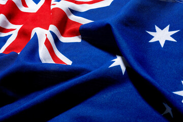 Full frame shot of australia flag made with fabric
