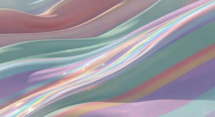 Pastel soft folds are rendered in a daylight muted vaporwave palette. Dreamy nostalgic concept