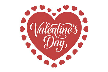 Valentines day heart symbol surrounded by smaller hearts