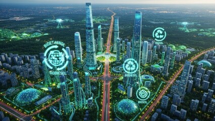 abstract background with flowers and bubbles