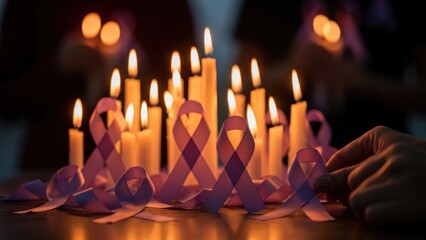 candles in the church cancer day