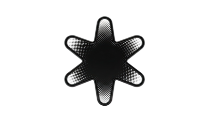 Abstract Star Shape with Halftone Dots