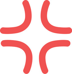 手書きの怒りマークのベクターイラスト絵文字素材