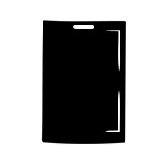 Stylized black tablet vector illustration with simplistic design features for mobile use