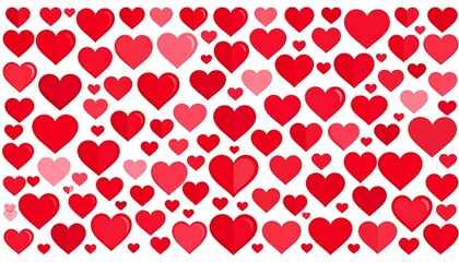 A Heartfelt Valentines Day - A Collection of Red and Pink Hearts.