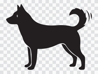 Dog Silhouettes | Standing Canine Icons, Black Pet Graphics & Companion Animal Profile Collection