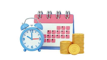 Time, Calendar, and Money Concept