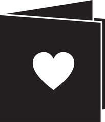 Black book with white heart