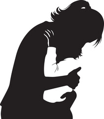 Silhouette of a person in thought