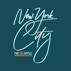 Fototapeta premium NYC New York City USA, Vintage typography design in vector illustration. Clothing,t shirt,apparel and other uses. Abstract design with the grunge and denim style. Vector print, typography, poster.