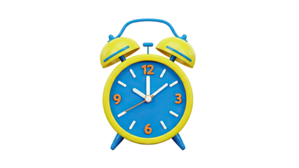 3D Rendered Twin Bell Alarm Clock