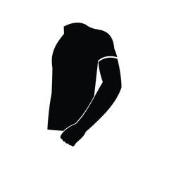 Silhouette of a muscular arm and torso with arm band