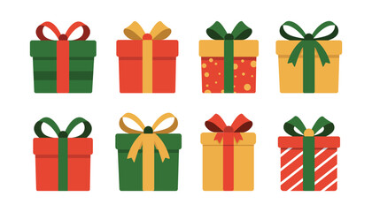 Gift Box and Present Vector Icon Set
