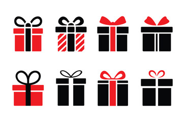 Gift Box and Present Vector Icon Set