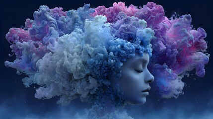 made of flowing light trails, dynamic motion, emotional tone, and artistic digital expression