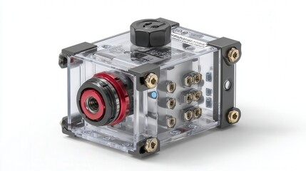 advanced robotics sensor module isolated on white background