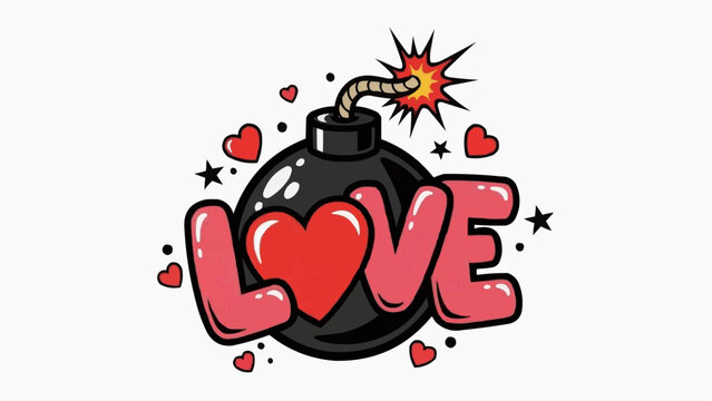 Valentine Graffiti Art Vector Illustration 