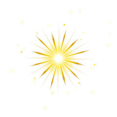 Fototapeta premium Dynamic Starburst Sun Explosion with Radial Rays and Sparks