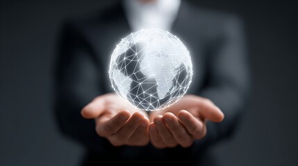 Futuristic digital technology concept showcasing innovation, global connectivity, modern data networks, and cybersecurity in a virtual science environment