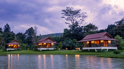 Escape to tranquil lodges by the serene lake in Khao Sok, Thailand for a memorable retreat