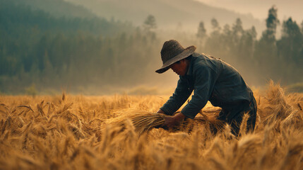 African Agricultural Laborers Harvesting Cash Crops