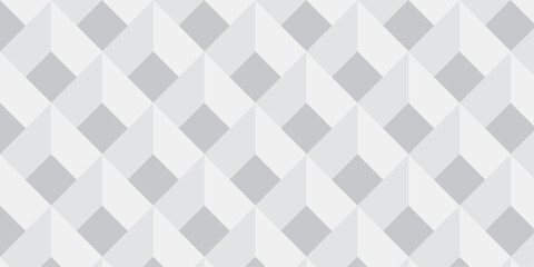 Fototapeta premium Abstract white geometric cube wall creative concept triangle overlap square technology background. vector digital cubes fabric and wallpaper grid block texture background.