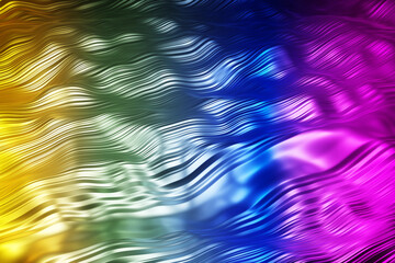 Abstract 3D flowing rainbow waves seamless motion background