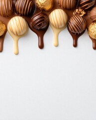 Delicious chocolate truffles gourmet dessert showcase high-end food photography elegant setting close-up indulgence