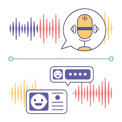 AI Personal Assistant Vector Illustration &ndash; Smart Voice and Chatbot Concept
