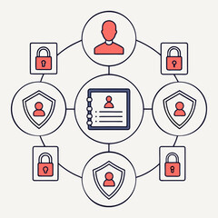 Identity Access Management Vector Illustration &ndash; Secure Authentication Concept
