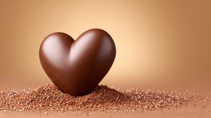 Heart-shaped chocolate delight gourmet showcase food photography elegant environment close-up sweet indulgence