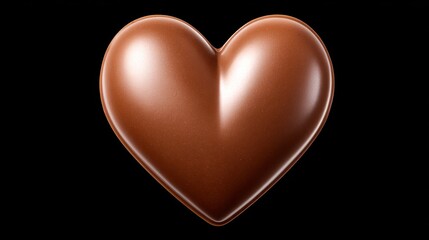 Delightful chocolate heart decoration studio food photography minimalist close-up love concept