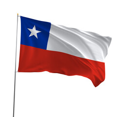 Naklejka premium Flag of Chile on Transparent Background