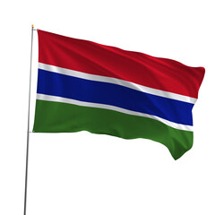 Obraz premium Flag of Gambia on Transparent Background