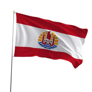 Flag of French Polynesia on Transparent Background