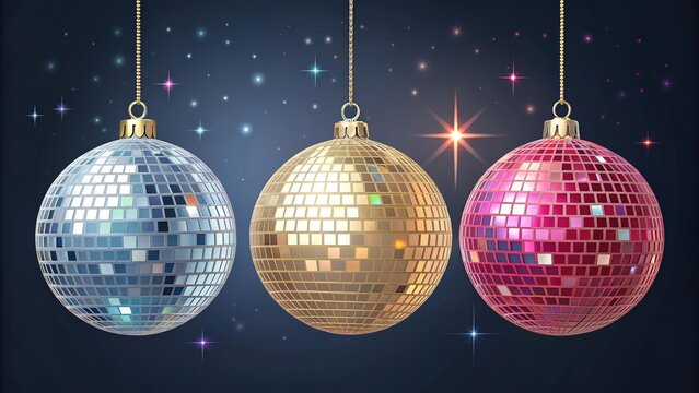 Colorful ball ornament transforms into a sparkling disco ball filled with dazzling lights